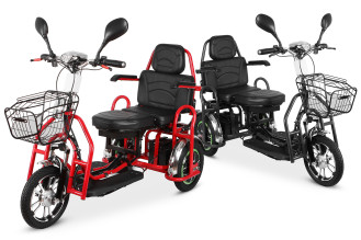 Электротрицикл Transporter PRO Li-Ion красный