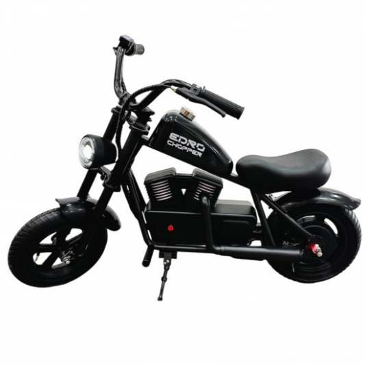 Электромотоцикл детский eDro Chopper Черный